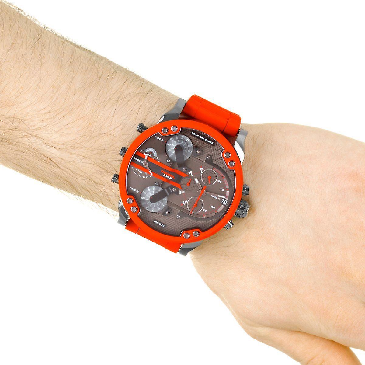 LATEST Chronograph Mr. Daddy Red Silicone Strap Watch - US SPORT WATCHES INC